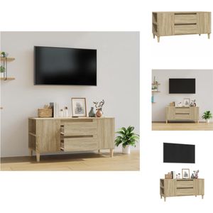 vidaXL TV-meubel - Scandinavische stijl - 102 x 44.5 x 50 cm - Sonoma eiken - Kast