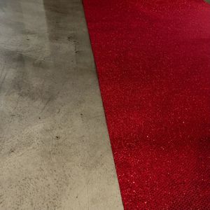 Rode Glitter Loper - Glitter tapijt - Kersttapijt