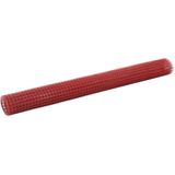 vidaXL-Kippengaas-25x1,5-m-staal-met-PVC-coating-rood