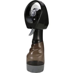 Draagbare handventilator met mist spray | inclusief waterreservoir | verkoeling met water | waterspray | tafelventilator | zwart