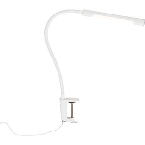QAZQA lionard - Moderne Dimbare LED Tafellamp met Dimmer - 1 lichts - H 45.5 cm - Wit - Woonkamer | Slaapkamer | Keuken