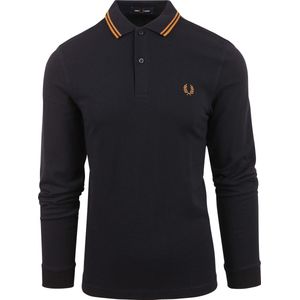 Fred Perry - Longsleeve Polo Navy R63 - Modern-fit - Heren Poloshirt Maat L
