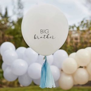 Hello Baby Big Brother Ballon | jongen | Voor Gender Reveal en Babyshower
