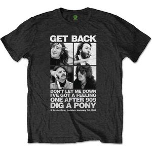 The Beatles - 3 Savile Row Heren T-shirt - 2XL - Zwart