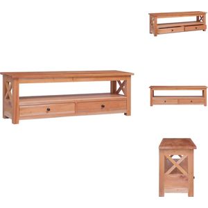 vidaXL TV-meubel - Vintage - Massief mahoniehout - 115 x 30 x 40 cm - Stoer ontwerp - Kast
