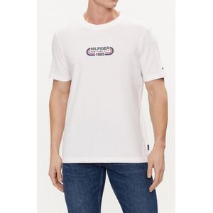 Tommy Hilfiger | Track logo Crew neck Tee | White / wit | S