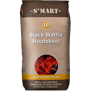S'MART Premium BBQ Houtskool Zuid-Afrikaanse Black Wattle 10 KG