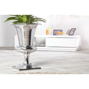 Design vaas GOAL 75cm zilver plantenbeker aluminium - 37466