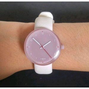 JU'STO J-WATCH horloge - wit / roze - 30 mm