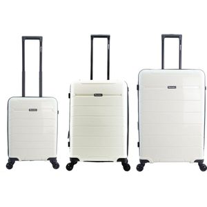 Discovery Skyward Harde Kofferset 3-Delig / Trolleyset / Reiskofferset - Wit - Wit