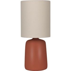 Leitmotiv Tafellamp Alma Straight Large - Bruin - Ø20cm - Scandinavisch - Sinterklaas cadeau - Sinterklaas cadeautjes - Cadeau vrouw - Cadeau man - Cadeau voor haar - Cadeau voor hem - Sint cadeau - Sint kado - Kado man - Kado vrouw