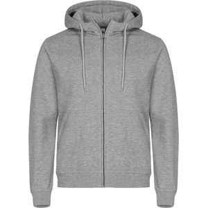 Clique vest Miami Hoody Full Zip - Grijs Melange - Maat XL