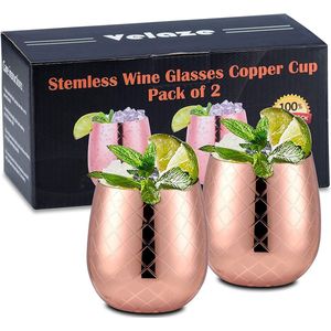 stainless steel wine glasses - royal style wine cups / High Quality - - Perfect for Home, Restaurants and Parties - Champagne Glasses \ Premium product / Tonic Cocktail Glasses