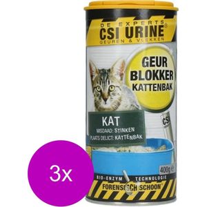 Csi Urine Kattenbak Granules - Geurverwijderaar - 3 x 400 g