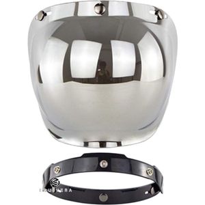Equivera Open gezicht helm vizier motorfiets bubble Shield accessoires - Jackallo