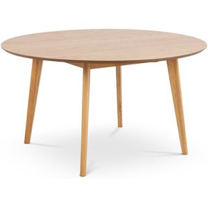 Lisomme Jade Ronde Eettafel Naturel - Hout - Scandinavisch - 5 Persoons - Eetkamertafel - Ø 140 cm