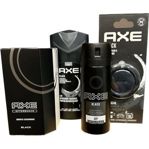 AXE Black Pakket - After Shave / Douchegel / Deo Spray / Auto Luchtverfrisser