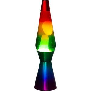 I-total Lavalamp Regenboog 40 X 9,2 Cm 30w Glas/Staal