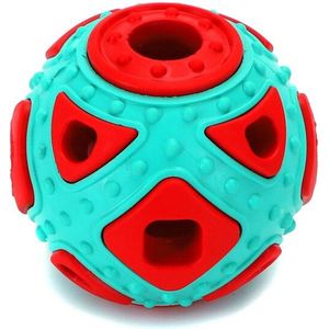 Nobleza Rubberen speelbal hond - Snackbal hond - Honden snackbal - Hondenbal - Voedselbal - Blauw groen