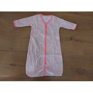 BIO-katoen baby slaapzak met lange mouwen, roze met alloverprint, 70cm