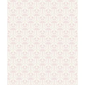 Dutch Wallcoverings - Little Kids- Oiseaux roze/wit - vliesbehang - 10m x 53cm - JS3205