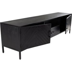 Kick TV Dressoir Hugo laag - Zwart