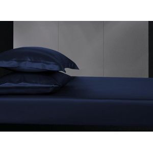 Zijden hoeslaken, 100% zijde, 600thread count (22momme), Oxford blauw 140x200cm