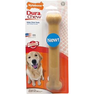 Nylabone dura chew peanutbutter voor harde bijters hypoallergeen - TOT 23 KG