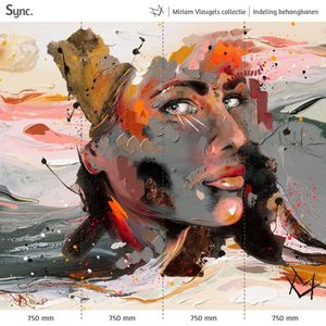 Sync | Miriam Vleugels - Behang - Deep Contrast - 300 cm breed - 265 cm hoog