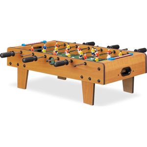 Tafelvoetbal, volwassenen, speeltafel kind, B x D 69 x 37 cm, voetbal tafelspel, kickertafel, groen-bruin