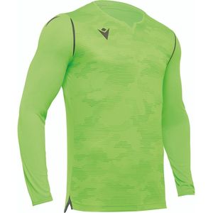 Macron Ares Keepershirt Lange Mouw Heren - Fluo Groen / Antraciet | Maat: 3XL