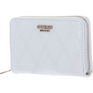 GUESS Portemonnee Adi SLG Zip Around Wallet White Wit