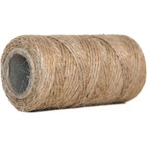 Jute Garen | ca. 1,2 mm Ø | naturel gekleurd | 50 m klossen | jute bindtouw, binddraad, bindkoord, sierkoord, jute koord | perfect voor knutselen, verpakkingen en meer!