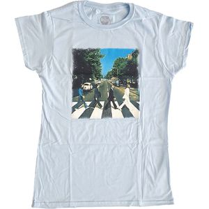 The Beatles - Abbey Road Dames T-shirt - M - Blauw