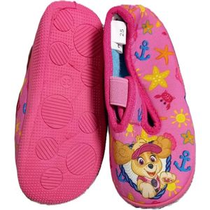 Paw Patrol sloffen - pantoffels - roze - rubberen zool - maat 25