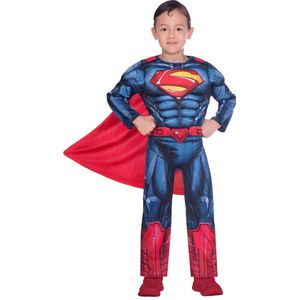 Superman Kostuum Jongens - Classic - Origineel Kostuum - Verkleedkleren Jongens - Maat 128
