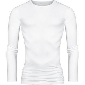 Mey Casual Cotton long sleeved shirt (1-pack) - heren T-shirt O-hals lange mouw - wit - Maat: XL