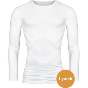 Mey Casual Cotton long sleeved shirt (1-pack) - heren T-shirt O-hals lange mouw - wit - Maat: XXL