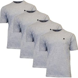 4-Pack Donnay T-shirt (599008) Sportshirt - Heren - Light Grey marl (321) - maat XXL