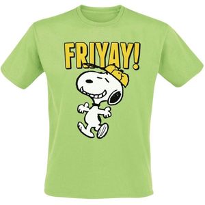 Peanuts Snoopy - Friyay T-shirt groen L Katoen -