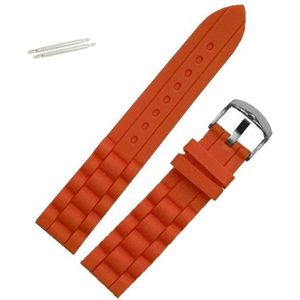 Fako® - Horlogebandje - Siliconen - 20mm - Oranje