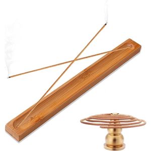 Wierook Houders - Bamboe Wierook Houder voor Sticks - Ash Catcher Houten Handgemaakte Gift 11 inch