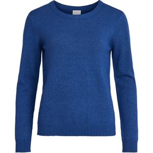 Vila Trui Viril O-neck L/s Knit Top - Noos 14054177 Mazarine Blue Dames Maat - S