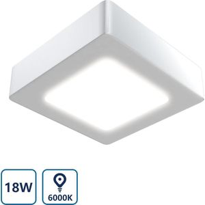 Aigostar LED Plafondlamp - Ceiling lamp - 18W - 6000K - Vierkant