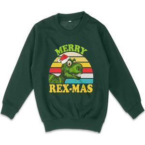 AWDis - Sweater Trui Meisjes Jongens Kerstmis - Groen - Maat 116 (S)