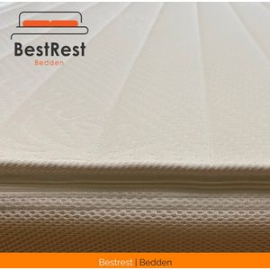 Topdekmatras Koudschuim Bamboo 180x200x10 HR Koudschuim Hybrid - Bamboo 3D topper Medium - Ventilerend 11 cm dik - 180x200cm