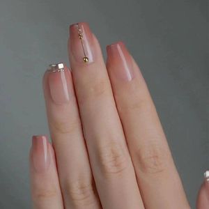 Press On Nails - Nep Nagels - Roze Naturel - Square Oval - Manicure - Plak Nagels - Kunstnagels nailart - Zelfklevend