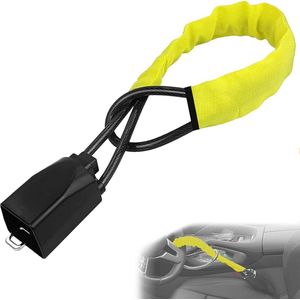 Stuurslot voor auto: stuurklem anti-diefstal beveiliging met 3 sleutels (geel)