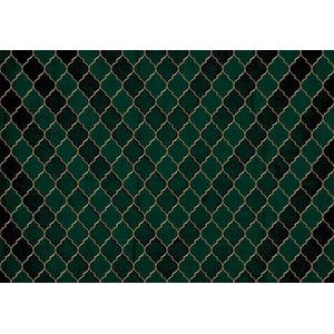 Vliesbehang Verre Oosten XXL – Marokaanse Klaver Goud - groen-goud - 312 x 219 cm