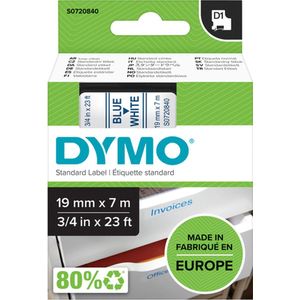 Laminated Tape for Labelling Machines Dymo D1 45804 LabelManager™ Blue White 19 mm (5 Units)